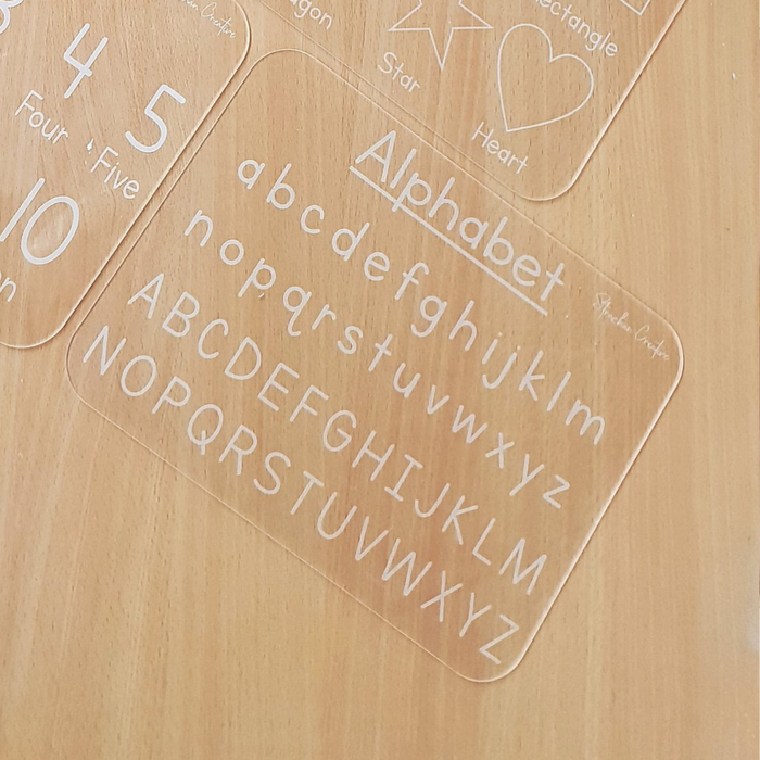 Clear Wipe Writing Board - Alphabet