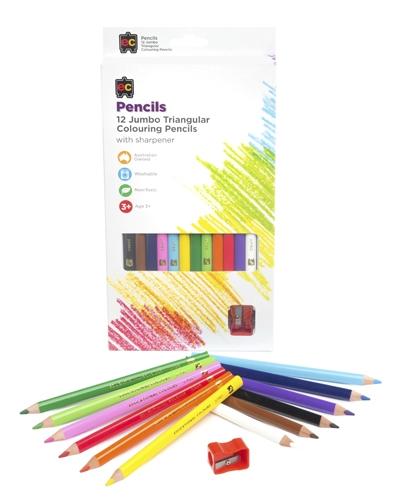 Jumbo Triangle Coloured Pencils - Reduce fatigue