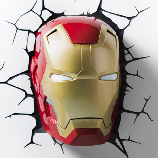 Ironman Mask 3D Wall Mounted Light Sensory Ready Store